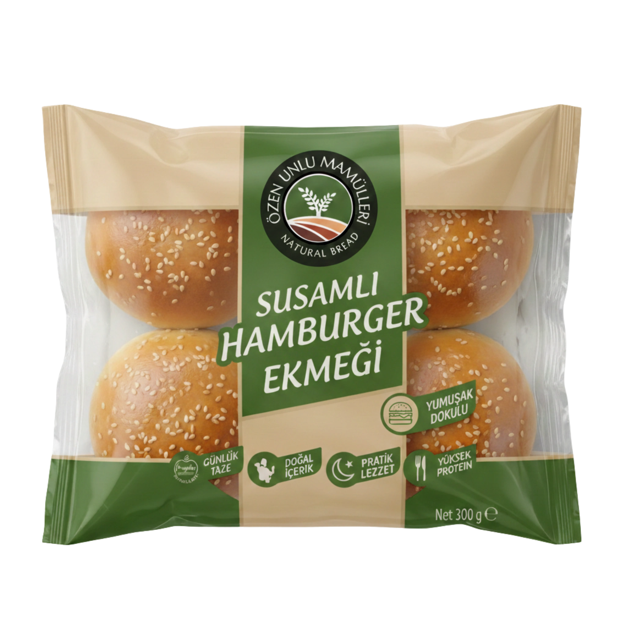 Susamlı hamburger ekmeği paketi